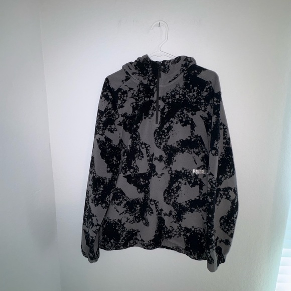 Puma Polarfleece Half Zip Black Gray Men’s Large - Picture 8 of 16